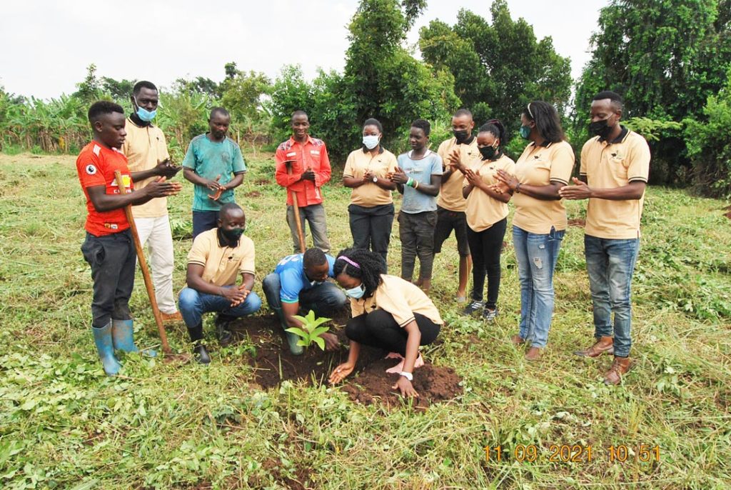 The FFP team launches the initiative at Mr.  Ssemwanga's farm in Nakaseke, Central Uganda